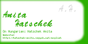anita hatschek business card